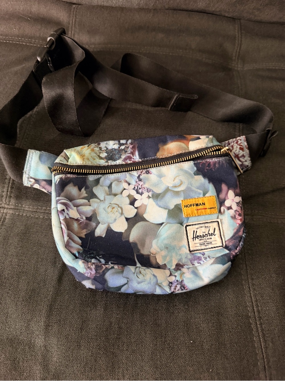Herschel Supply Company Floral Print Waist Bag with Black Strap